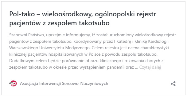 Polski rejestr zespołu takotsubo - pol-tako.pl 1